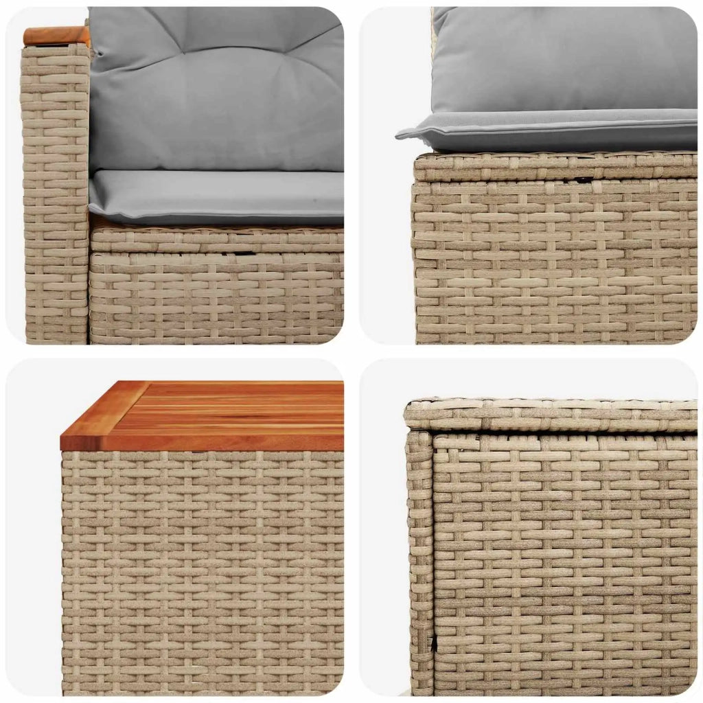Set di divani 6 pz Beige e Grigio Chiaro 3447679