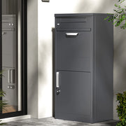 Toboli Cassetta postale per pacchi antracite 500 x 370 x 1120 mm Portapacchi con serratura
