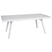 Tavolino in legno laccato bianco 125x65x48h