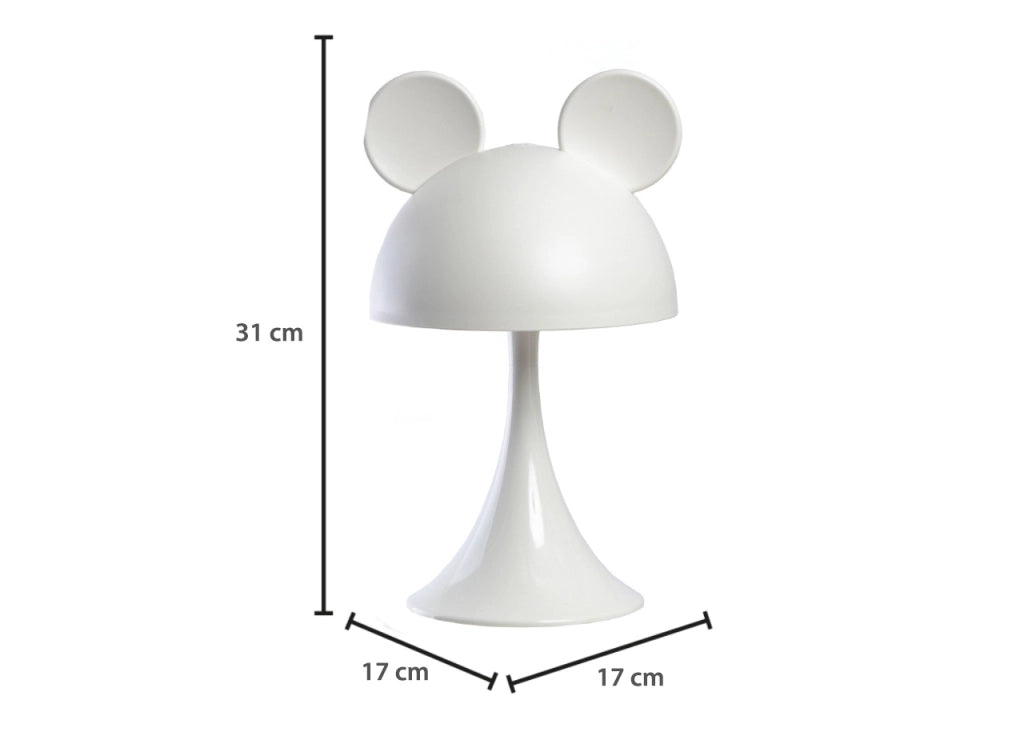 Lampada Led Per Bambini Da Tavolo Comodino Ricaricabile Modello Simply Mouse - Lampada - Bianco