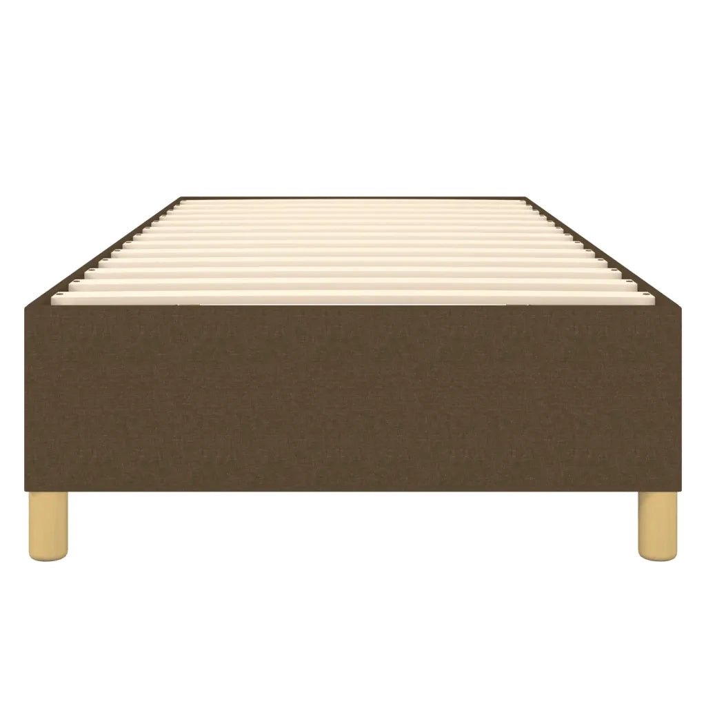 Struttura Letto a Rete a Molle-Giroletto Marrone Scuro 100x200 cm Tessuto 399216