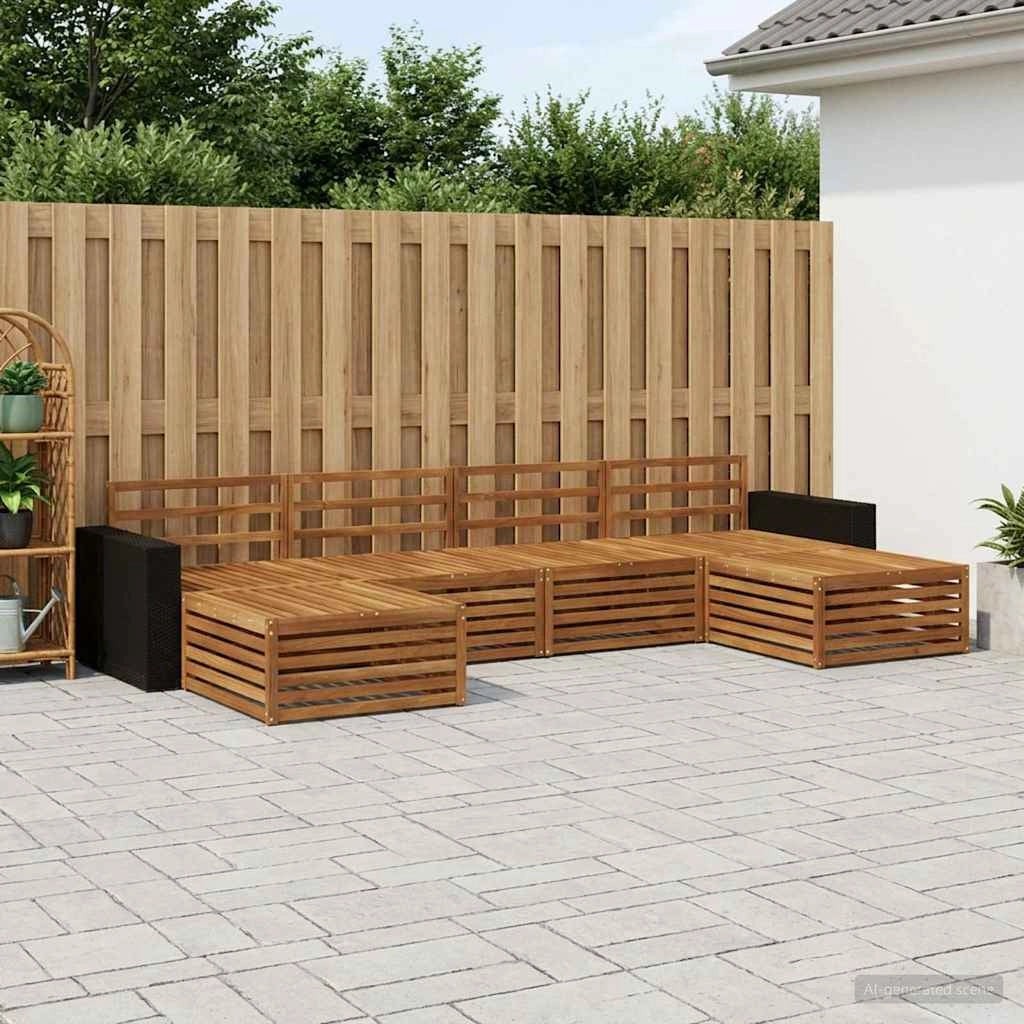 Set di divani da esterno 6 pz Legno di Acacia Massello 3383692