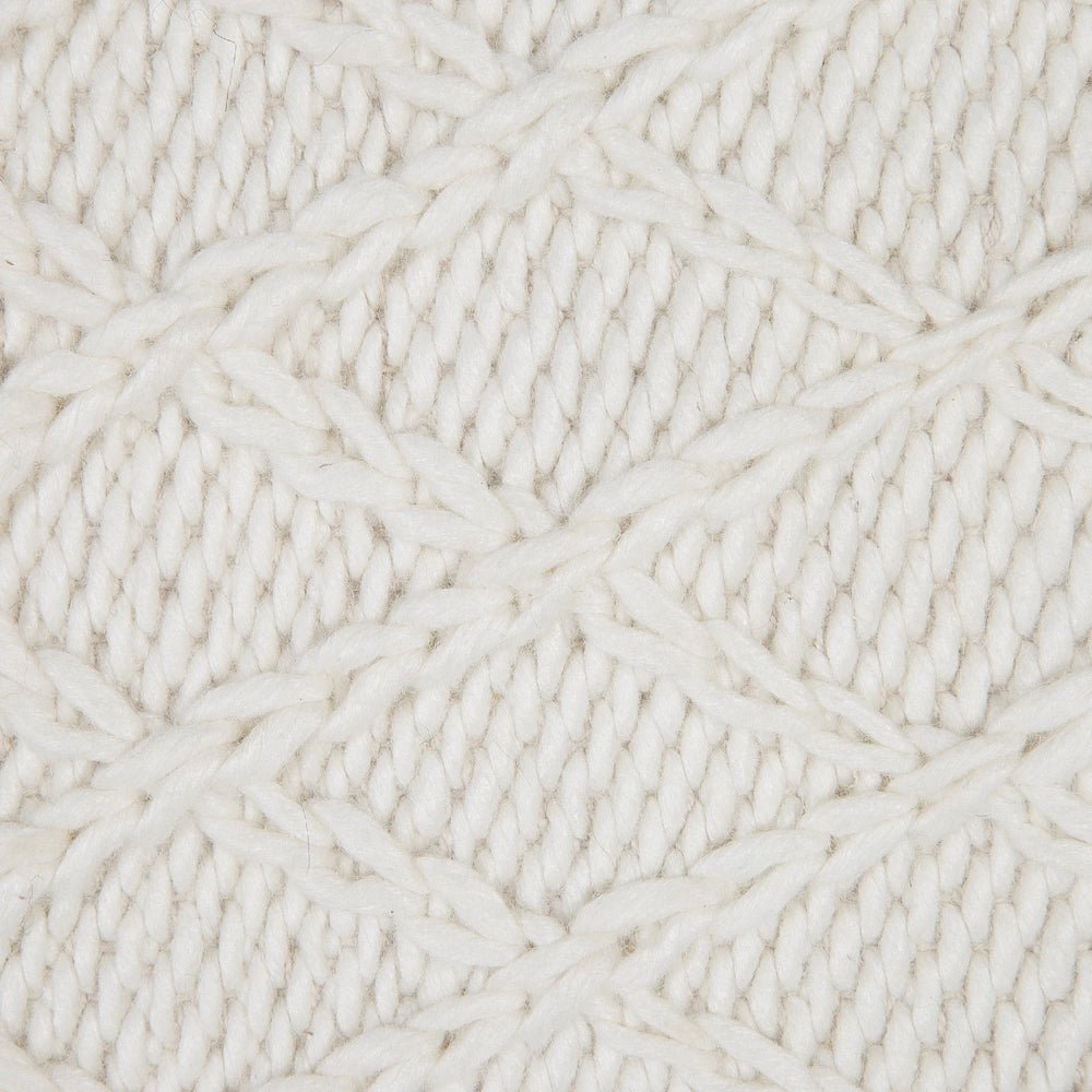 Tappeto in lana bianco sporco con viscosa 140 x 200 cm rettangolare intrecciato a mano Boho