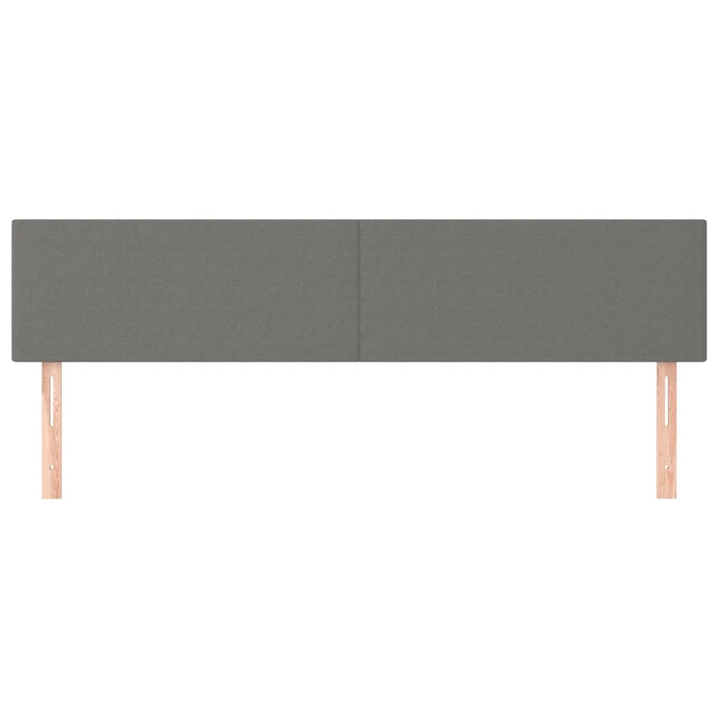Testiera | Testata Grigio Scuro 160x5x78/88 cm in Tessuto