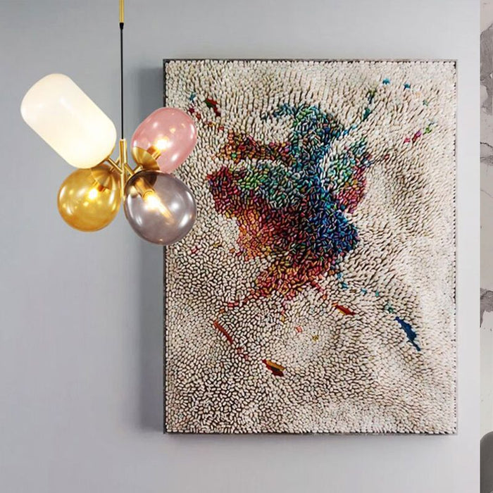 Lampada Da Soffitto Pensile Di Vetro Multicolor APP436-4C