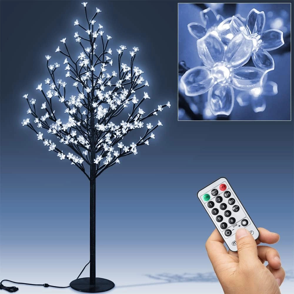 Albero Ciliegio Luce a LED 180cm con Telecomando e Timer 8 Modi Illuminazione Interno Esterno