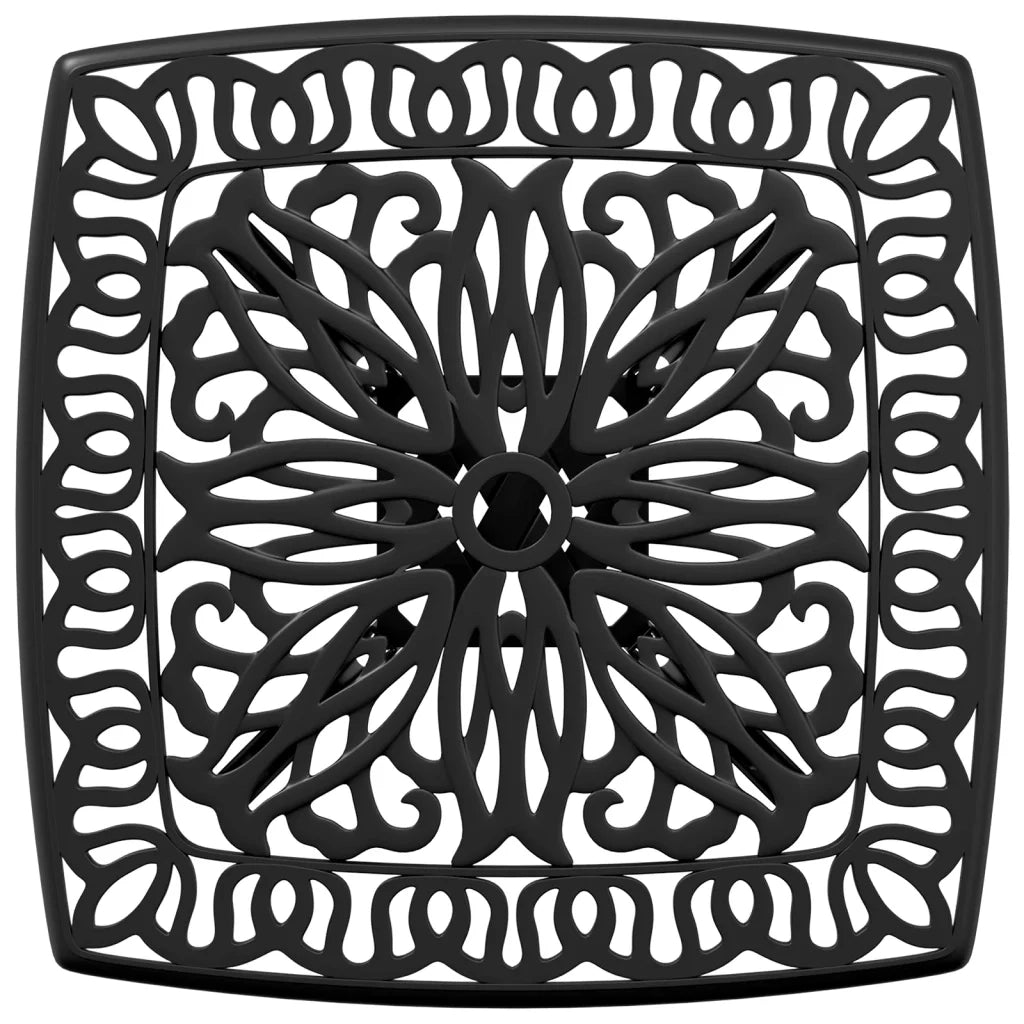 Tavolo da Giardino Nero 53x53x53 cm in Alluminio Pressofuso 4002816