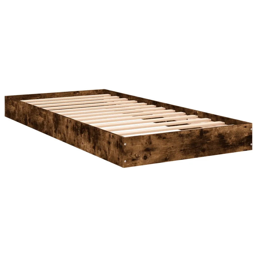 Giroletto senza Materasso-Struttura Letto Rovere Fumo 75x190 cm in Truciolato 925084