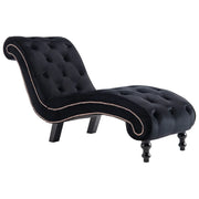 Sedia a Sdraio Nera in Velluto CFW6523854