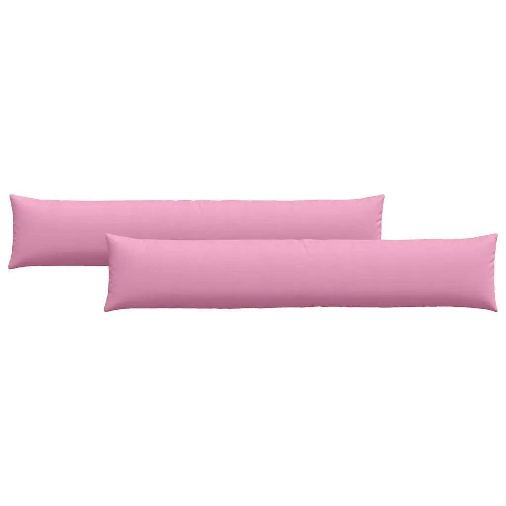 Cuscini da Divano 2 pz | Cuscini per sedie Rosa 200 x 40 cm Tessuto