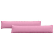 Cuscini da Divano 2 pz | Cuscini per sedie Rosa 200 x 40 cm Tessuto