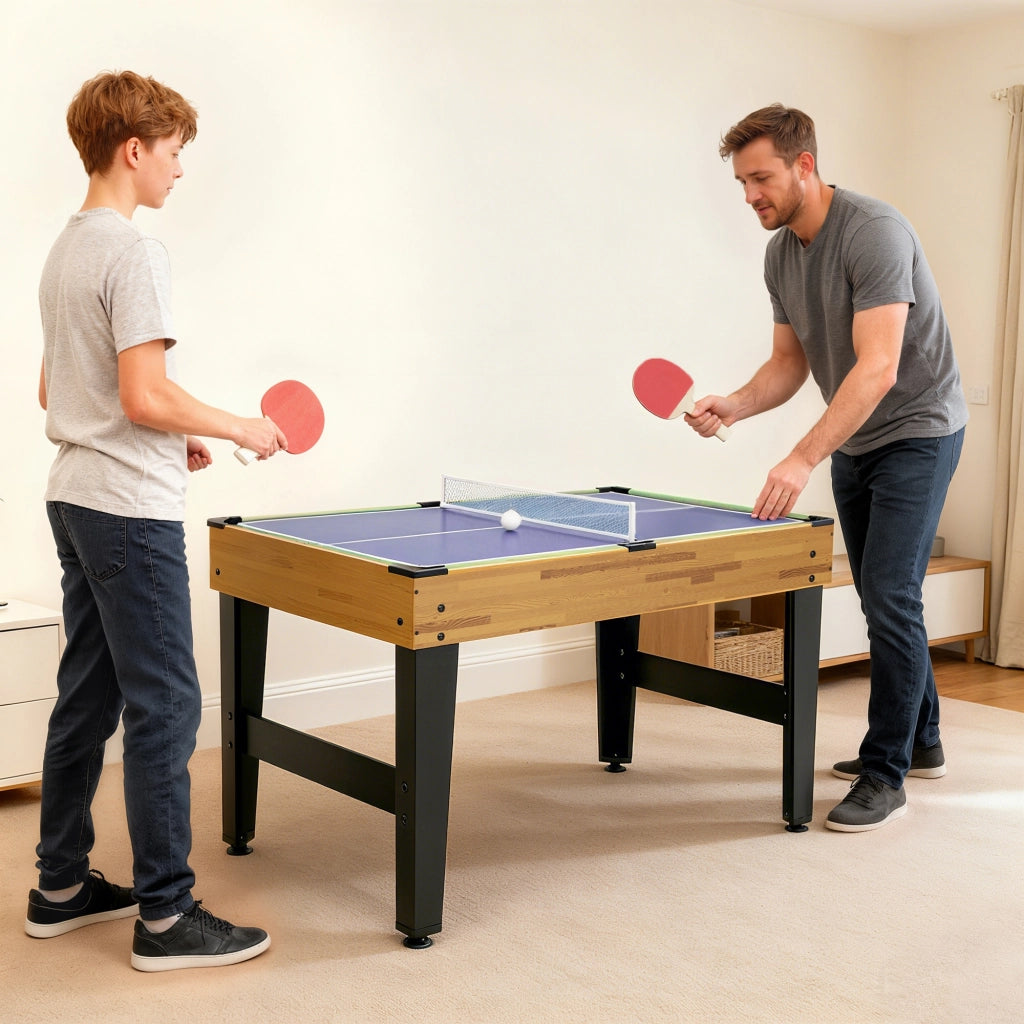 Tavolo da gioco 13 in 1 ¨C Minimal ¨C 121x109x80cm, noce chiaro