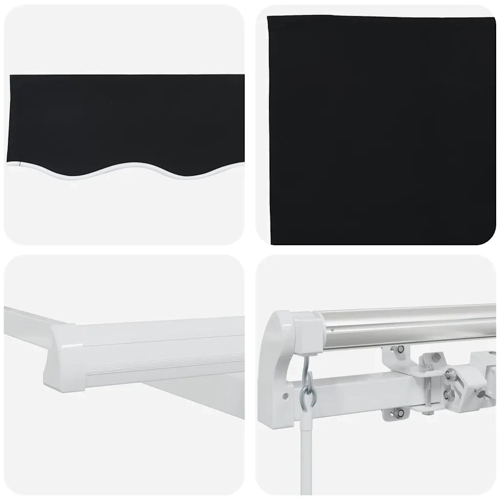 Tenda da Sole Nero 450 x 350 x 165 cm Poliestere 3331121