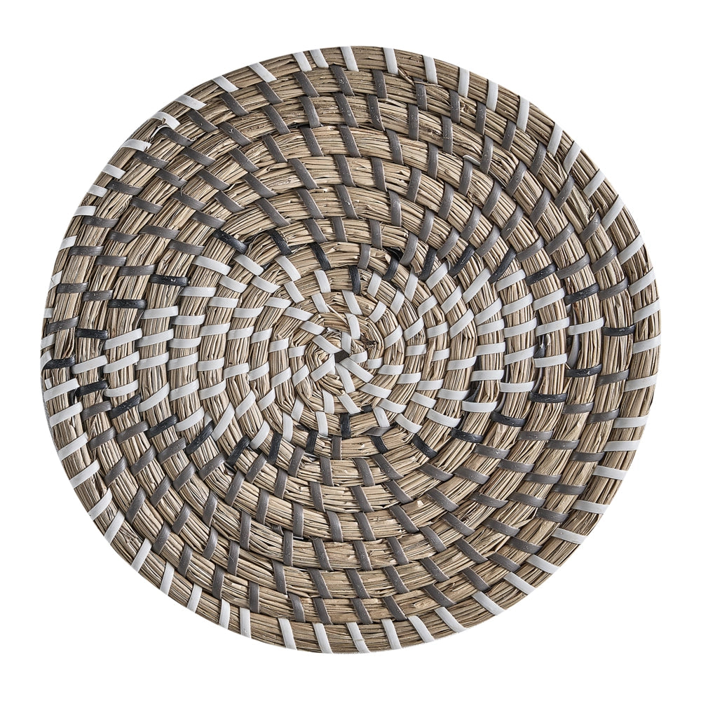 Set di 4 decorazioni da parete in alghe naturali in alghe marine fatte a mano in stile africano