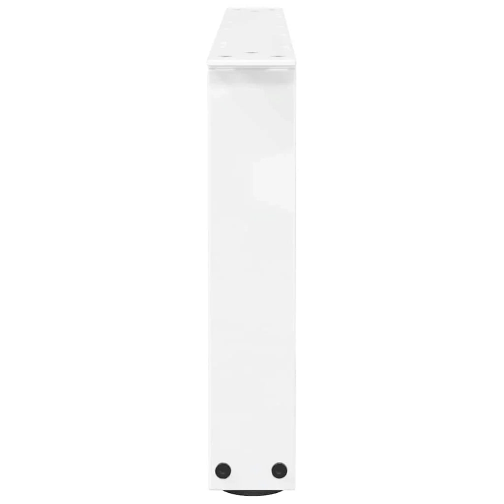 Set di 2 gambe per tavolino a V 70 x 30-31 cm con piedini regolabili design contemporaneo acciaio bianco 02_0056905