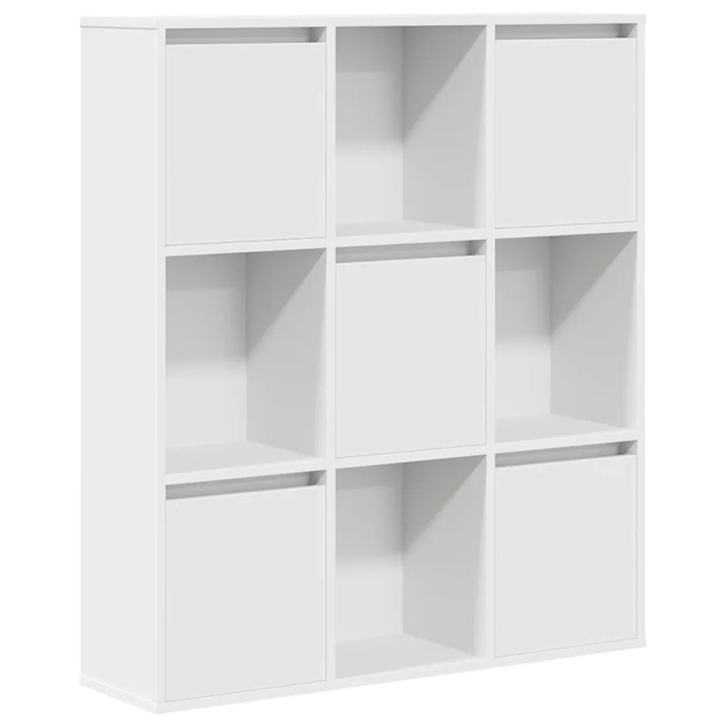 Libreria-Scaffale per Libri-Mobile di Stoccaggio Bianca 89x24x101,5 cm in Legno Multistrato