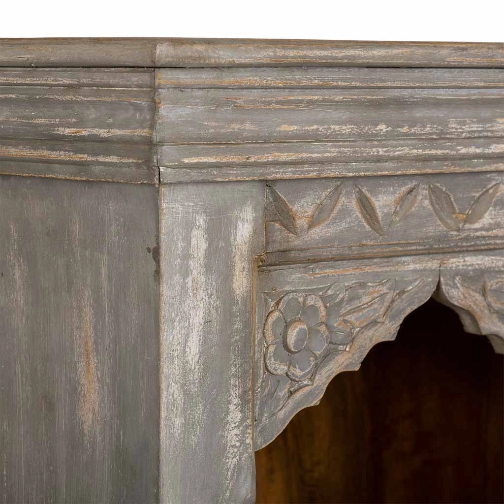 Scaffale in legno finitura artigianale 57x37x180h cm