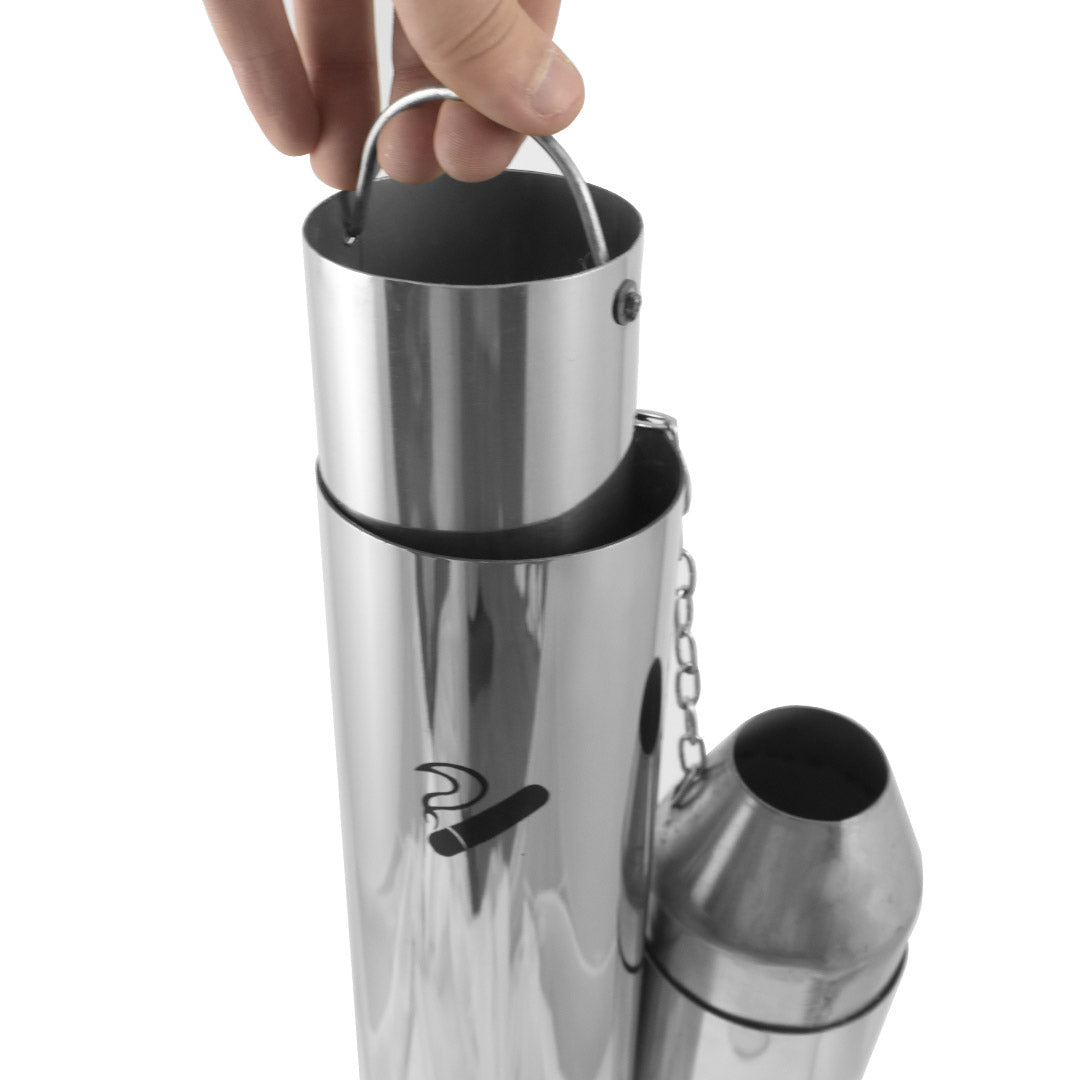 Posacenere a Colonna Ø32 cm in Acciaio 1,9L per Esterno