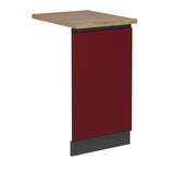 Vicco Pannello frontale della lavastoviglie Rosso 45 cm , PL Rovere