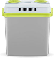 Cassetta di raffreddamento elettrica con funzione di raffreddamento e riscaldamento - autobox di raffreddamento con 3 ingressi - alimentazione USB - presa per accendino - 25 litri - grigio/verde