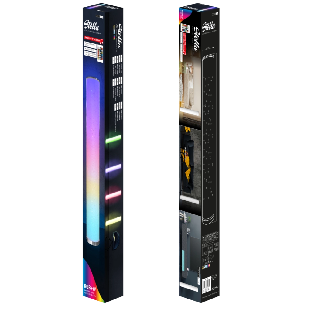 Lampada da terra LED RGBW musicale 103 cm Polux Stella