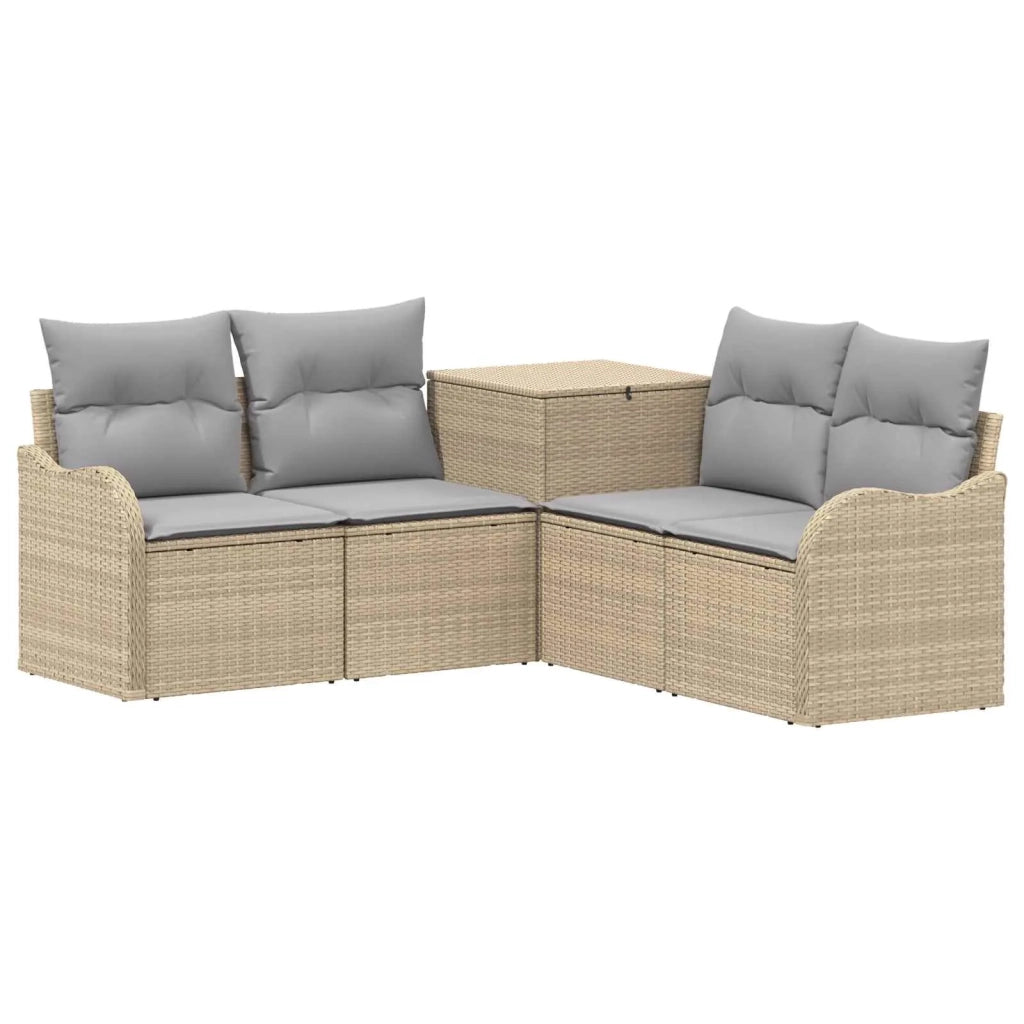Set di divani 5 pz Beige e Grigio Chiaro 3447765