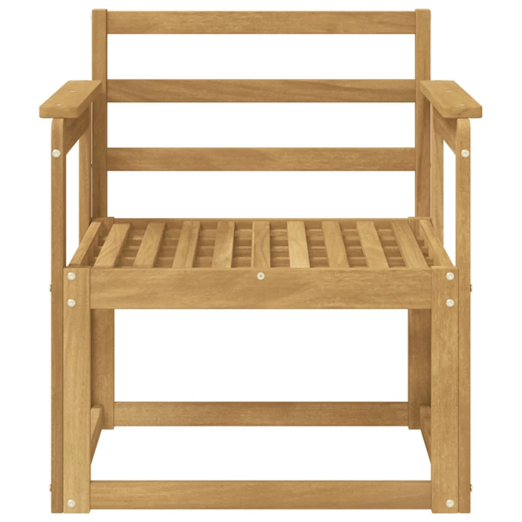 Set di divani da esterno Legno di Acacia Massello Bianco 3438963