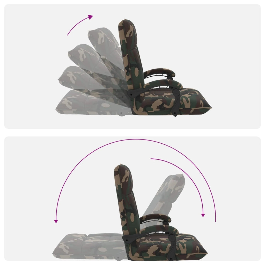 Sedia da Pavimento Verde militare 66 x 66 x 80 cm Tessuto 42028201