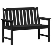 Panchina da Giardino | Panca da Giardino Nero 120 x 59 x 88 cm HDPE