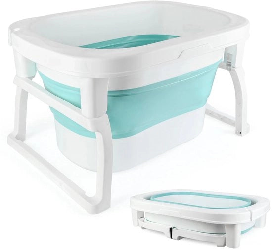 Bambino portatile per 0-24 mesi, vasca per bambino pieghevole con piede di sostegno, vasca per neonati trasportabile