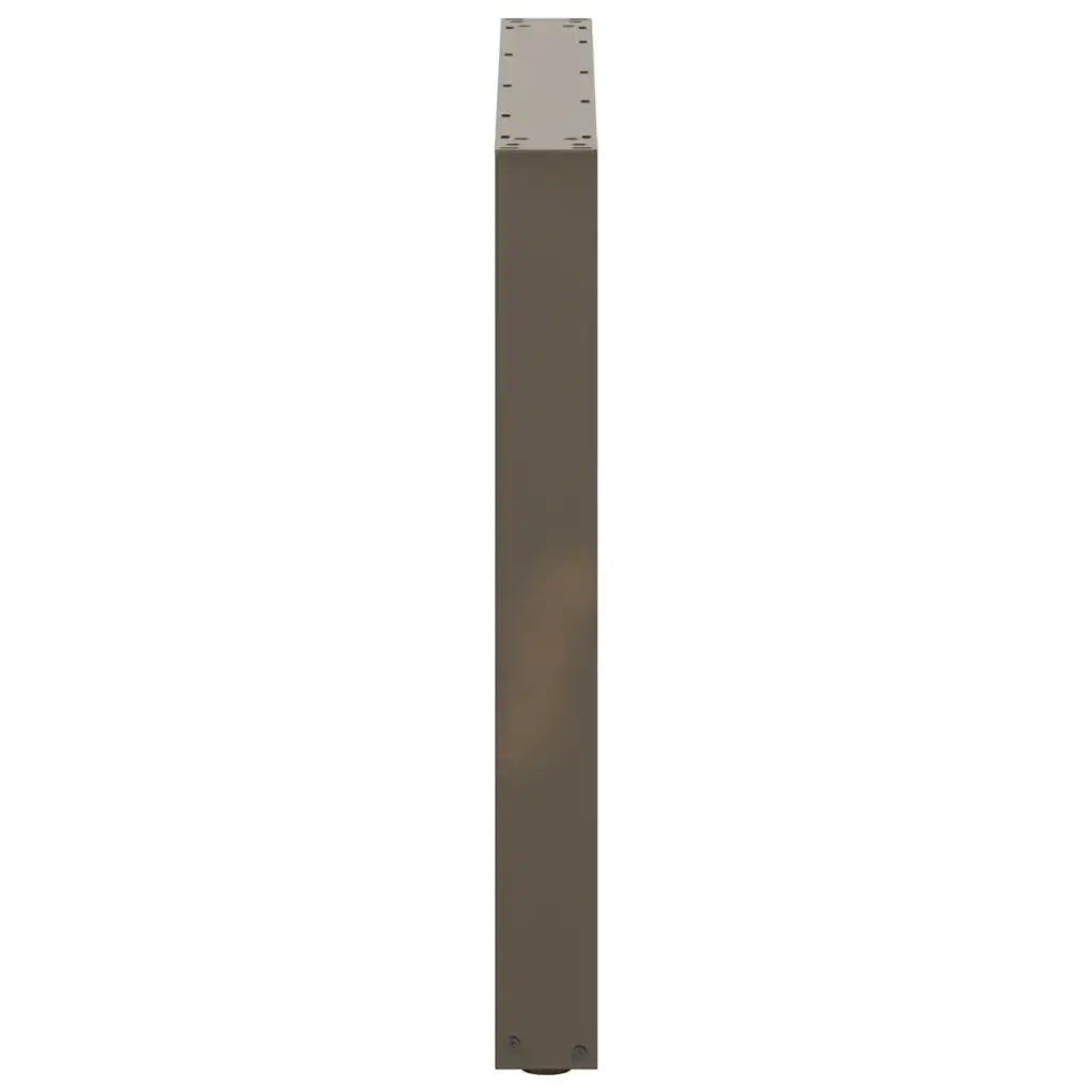 Gambe per tavolo da pranzo a forma di U 2 pz in acciaio naturale 80x(72-73) cm 4013191