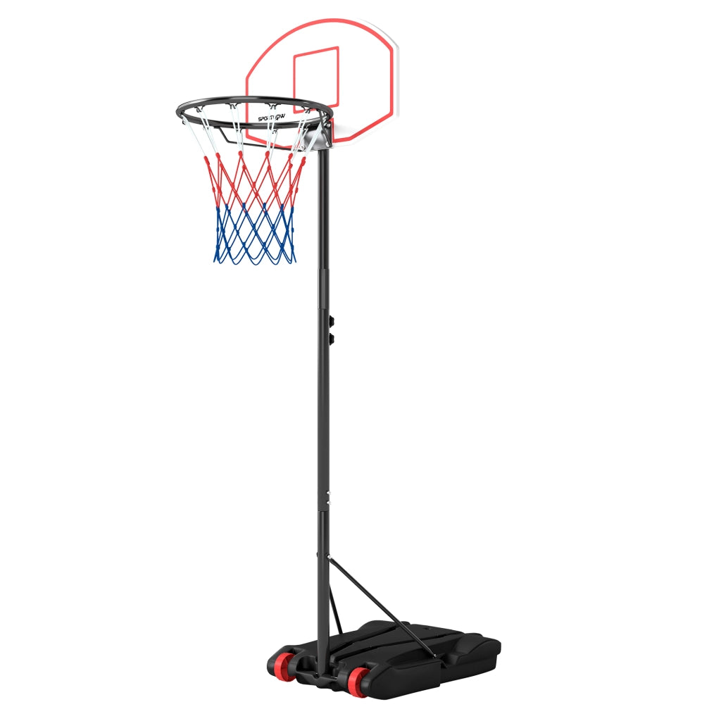 Canasta da Basket con Tavolo da Dardo Altezza Regolabile ¨C zephmum ¨C Nero 74x55x210-247 cm