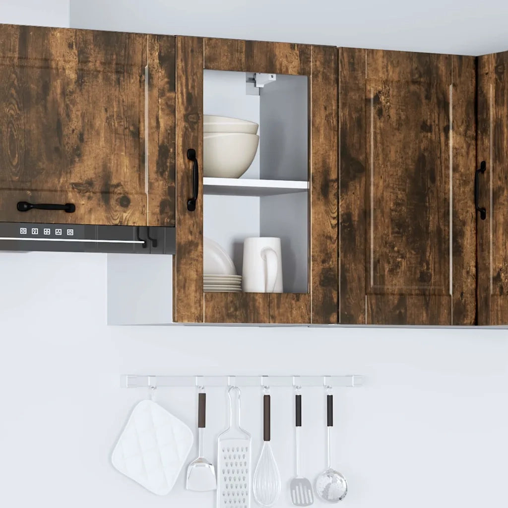 Pensile da Cucina con Porta in Vetro Porto Rovere Fumo 854012