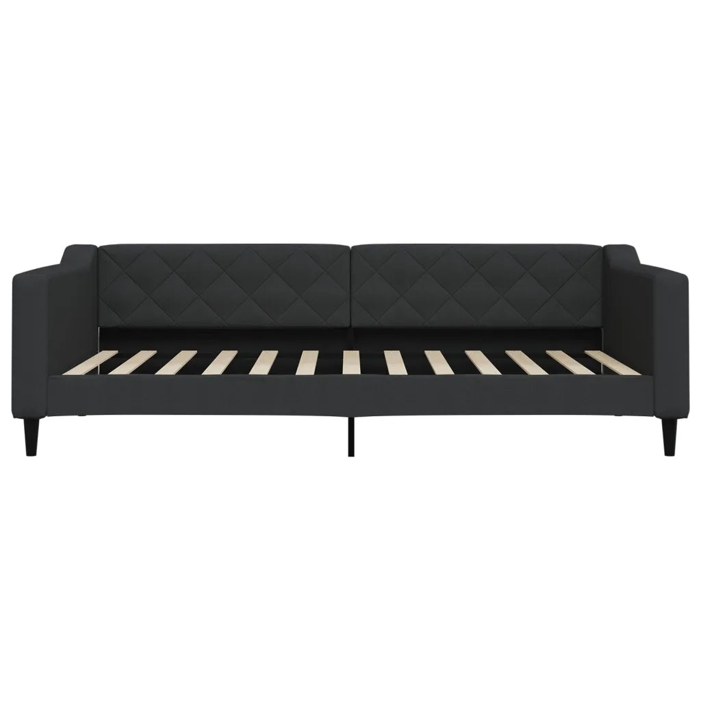 Divano Letto Estraibile con Cassetti-Sofa Letto-Daybed Nero 100x200 cm in Tessuto 320590