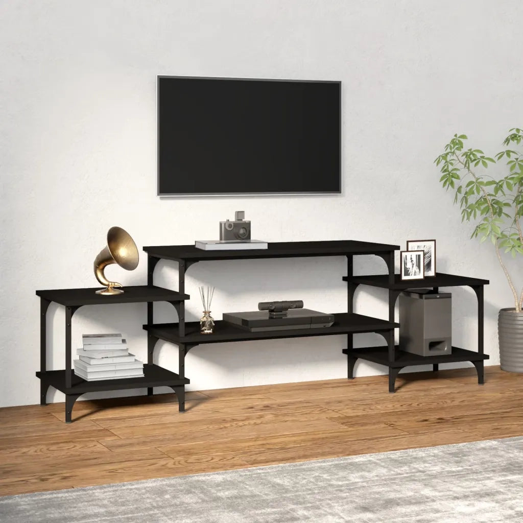 Mobile Porta TV Nero 157x35x52 cm in Legno Multistrato 826320