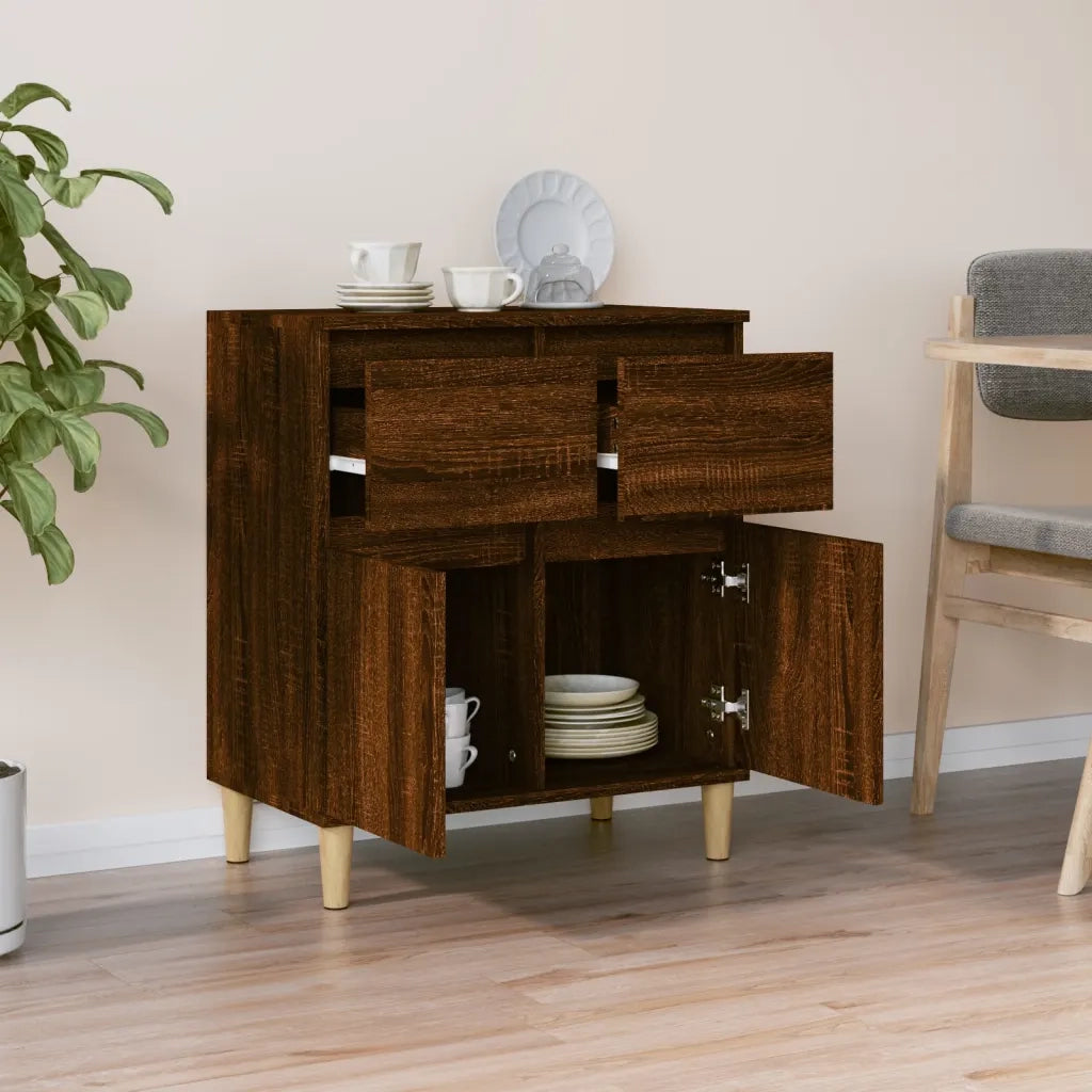 Credenza | Madia | Buffet da pranzo | Armadio da pranzo Rovere Marrone 60x35x70 cm in Legno Multistrato