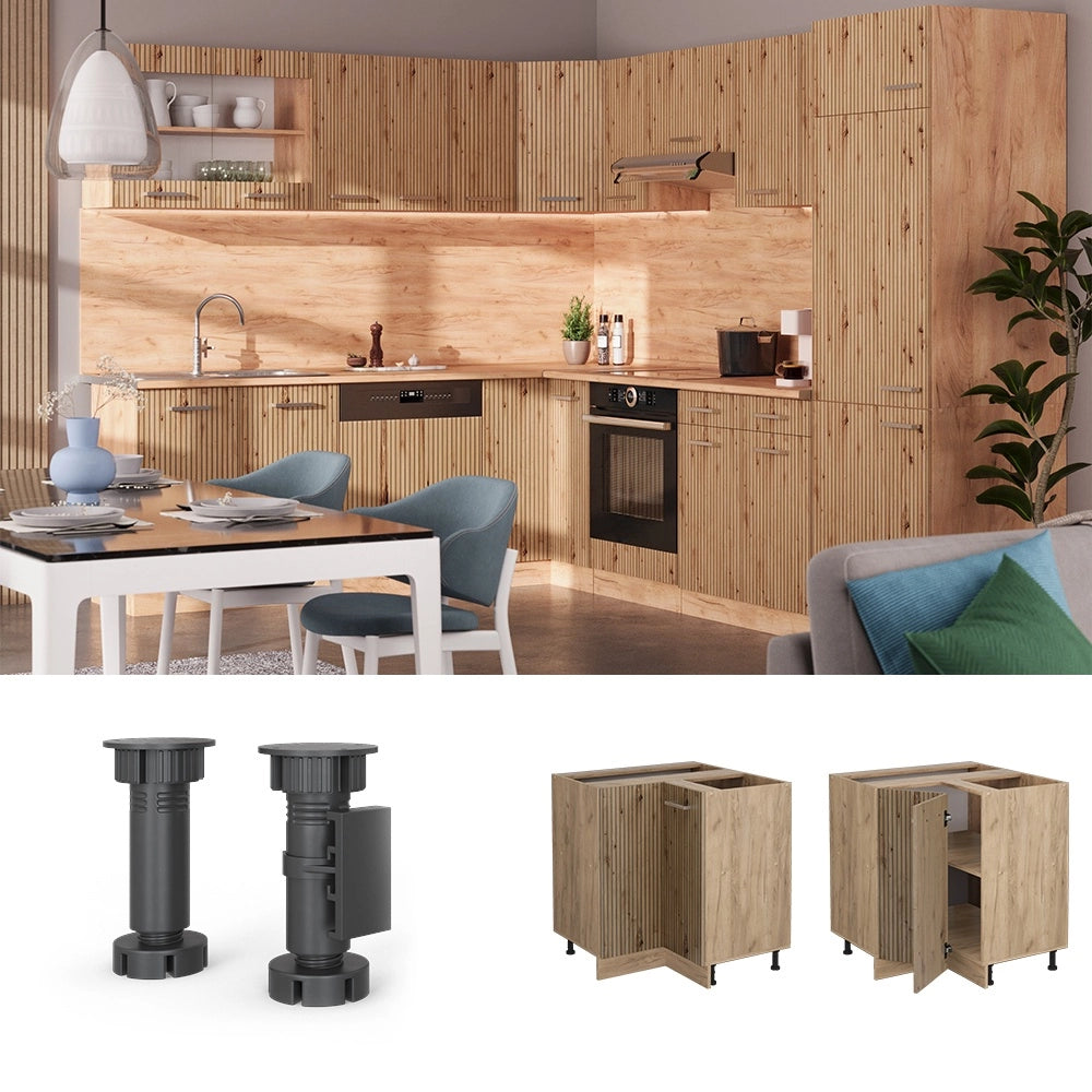 Mobile ad angolo cucina R-Line Rovere artigianale/Rovere dorato 75.6 cm PL Marmo Vicco