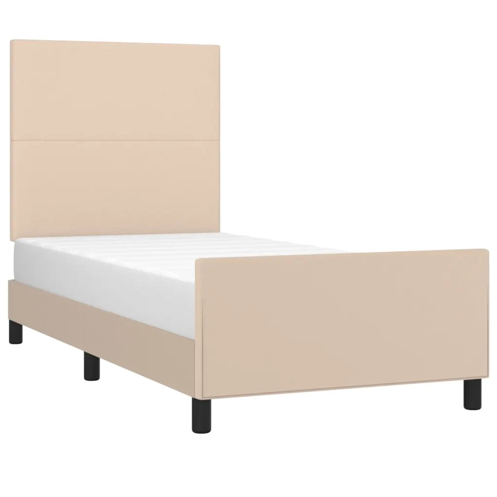 Giroletto con Testiera Cappuccino 100x200 cm in Similpelle