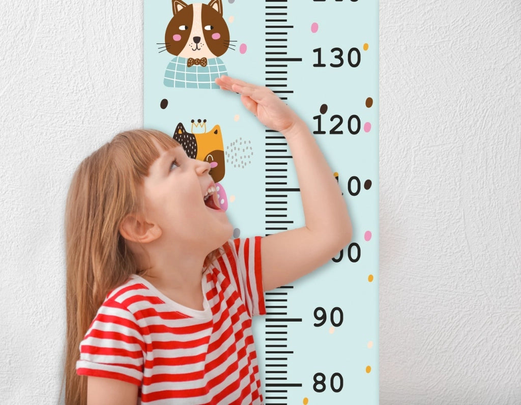 Metro Parete Misura Crescita Bambini in PVC 36x120 Cm Righello Grafico Altezza Muro Bimbi DIS_E