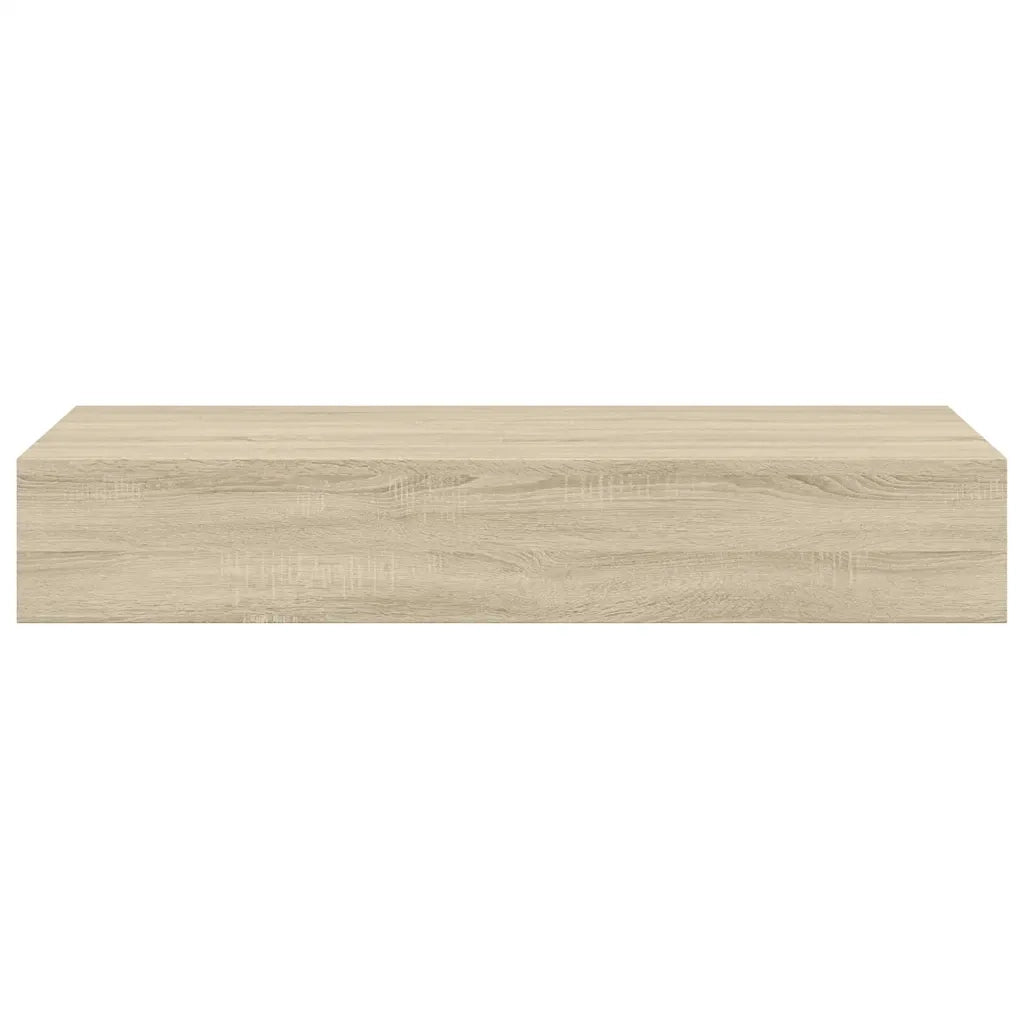 Scaffale con Cassetti da Parete Rovere 60x23,5x10 cm in MDF 330261