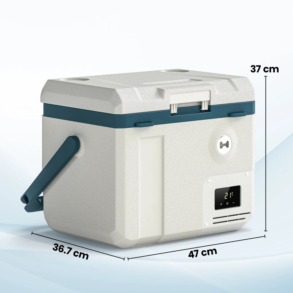 Frigorifero Portatile Auto 19L con Compressore e App ¨C zephmum ¨C Bianco 47x36.7x37 cm