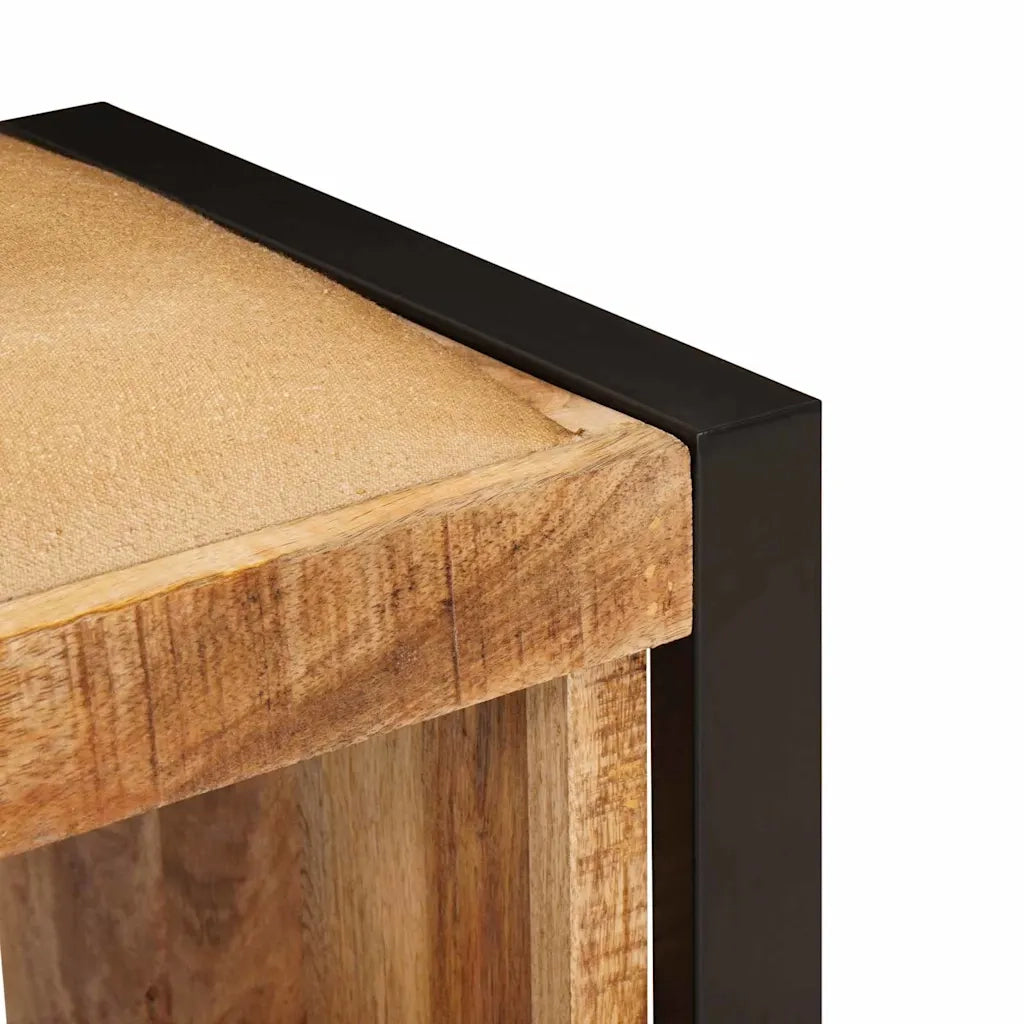 Panchina con contenitore Marrone Legno massello di mango 4015983