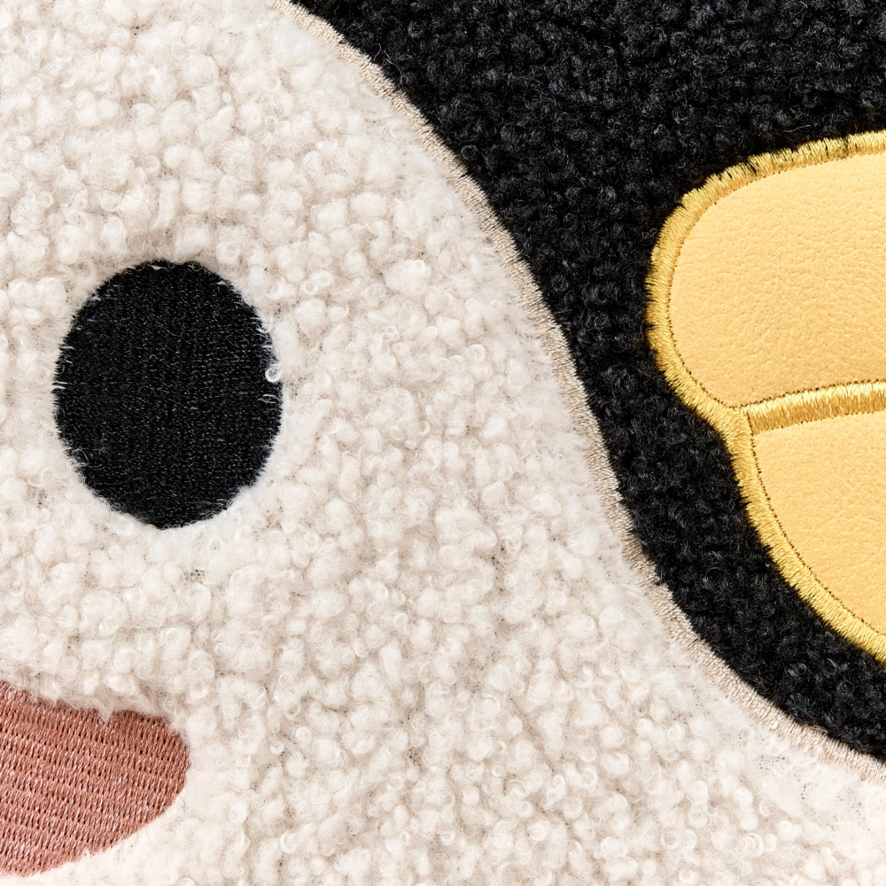 Poltrona per bambini Pinguino bouclé Nero Imbottito Sedia bassa per bambini Forma