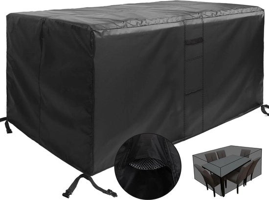Copriamoletto per mobili da giardino 80 x 80 x 80 cm - Respiro e inverno resistente - Nero - Copriamoletto per tavolo e zona seduta da giardino