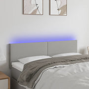 Testiera a LED-Testata con LED Grigio Chiaro 144x5x78/88 cm in Tessuto 737993