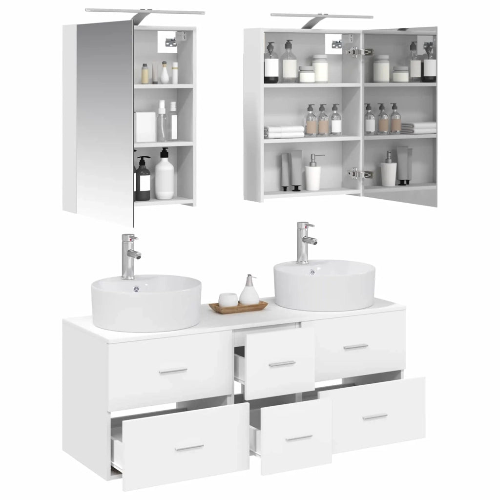 Set di mobili per il bagno 5 pcs Bianco 3406911