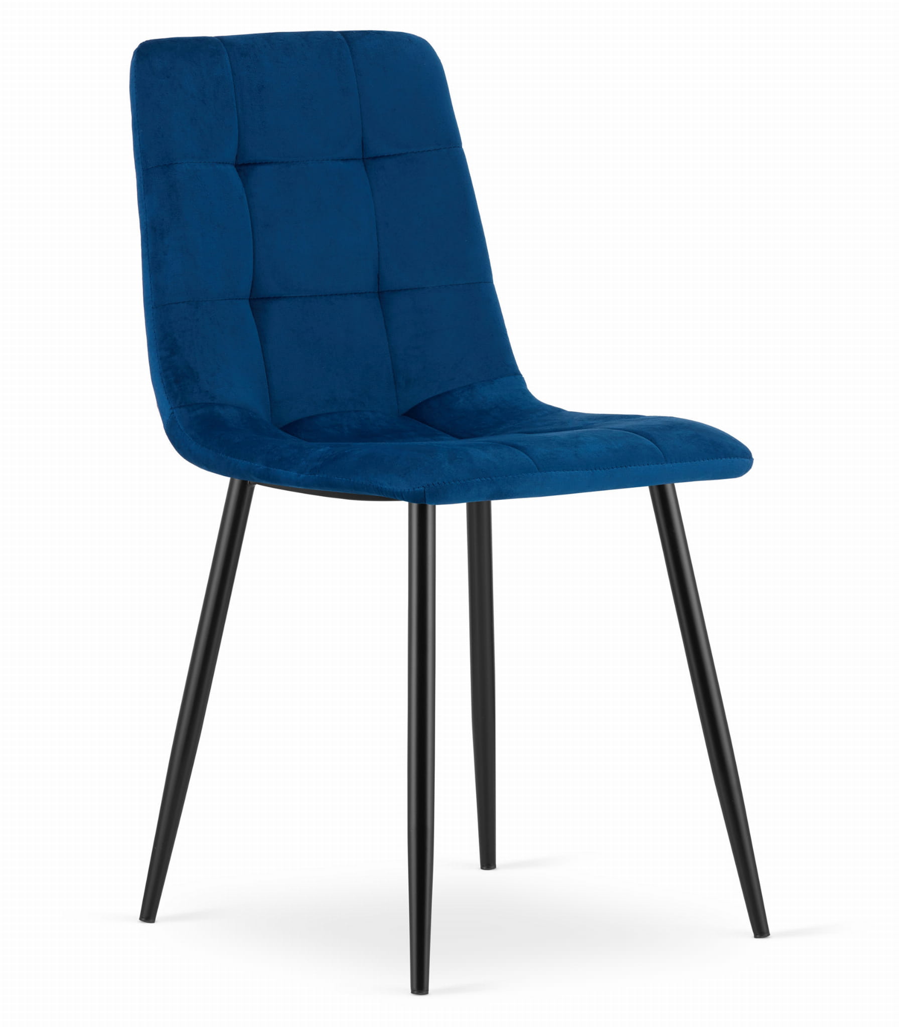 Sedia VALORA PYRA - Design ergonomico moderno in velluto blu navy x 3