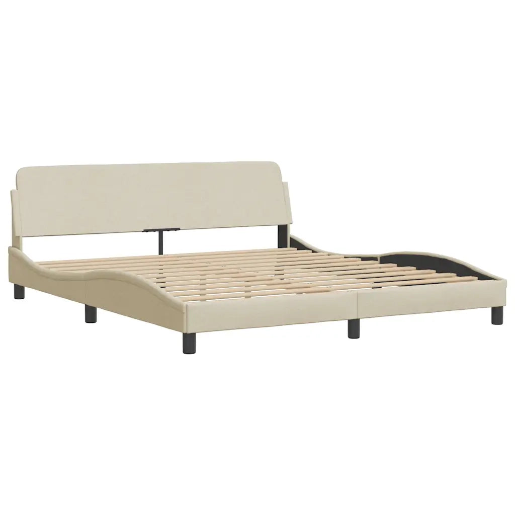 Giroletto senza Materasso Hanko Crema 160x200 cm in Tessuto