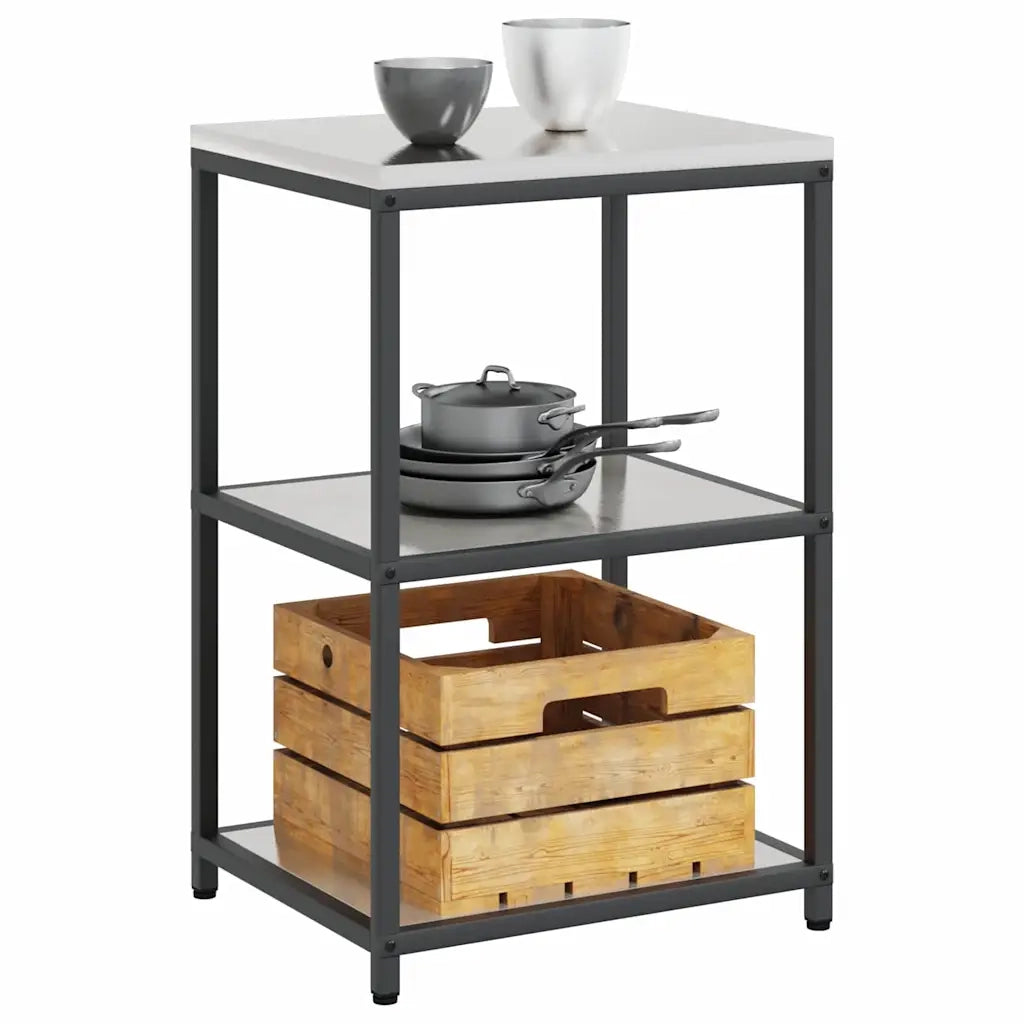 Stoccaggio in cucina Argento 60 x 50 x 92 cm Acciaio 874965