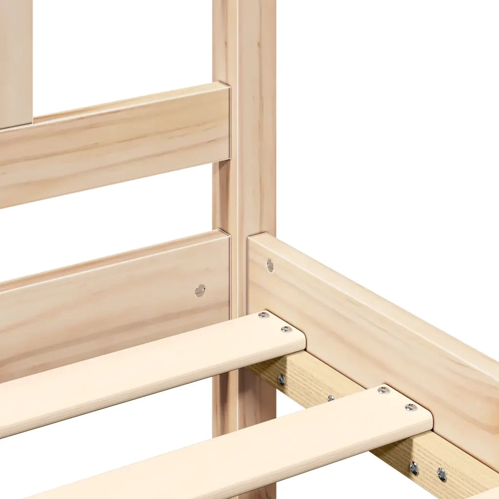 Giroletto senza Materasso-Struttura Letto 90x200 cm in Legno Massello di Pino 827499